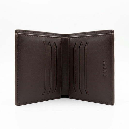 Guess Leather Bi-Fold Men Wallet WA-376 Coffee