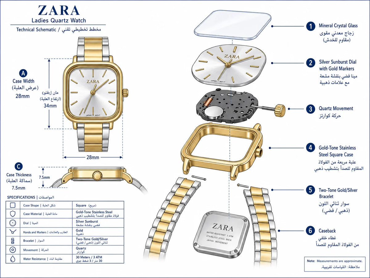 Metal Squair For Women Silver / Gold