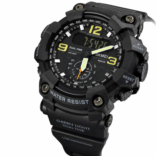 Sport Water Resist For Men Dual Time