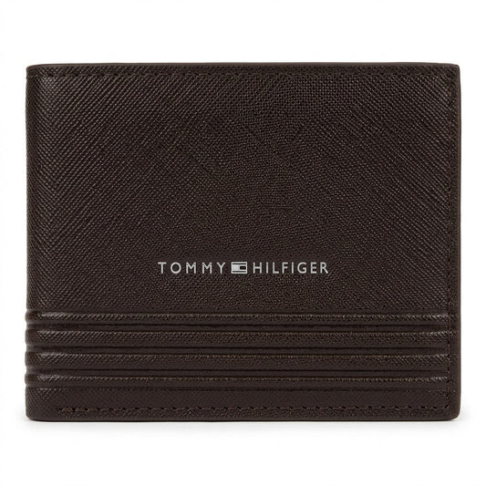 Tommy Hilfiger Leather Bi-Fold Men Wallet WA-381 Brown