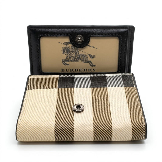 Burberry Leather Bi-Fold Men Wallet 601-72 Khaki