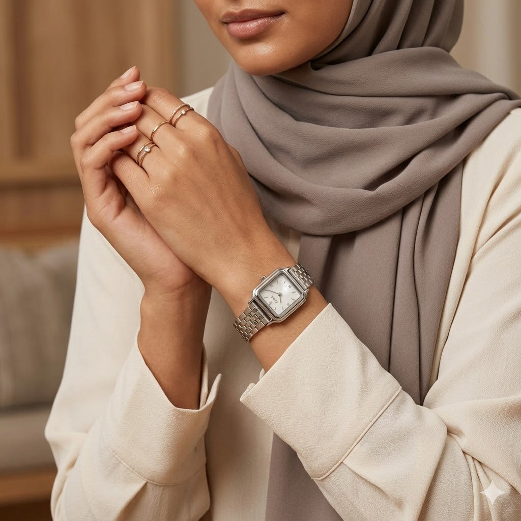 Metal Squair For Women Silver