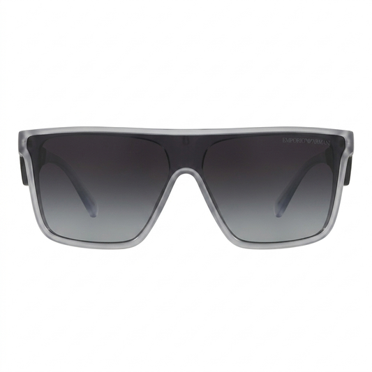 Emporio Armani Shield Gray Sunglasses-Rectangle