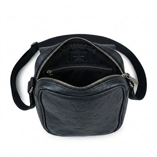 Louis Vuitton Black Leather Cross Bag