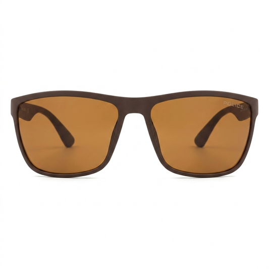 Police Brown Sunglasses-Rectangle