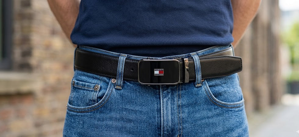 Tommy Hilfiger Men Belt 3.6 Width 135 Length - 135 Cm