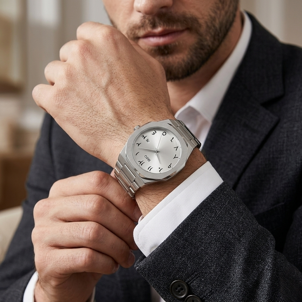 Metal Date Arabic Num For Men