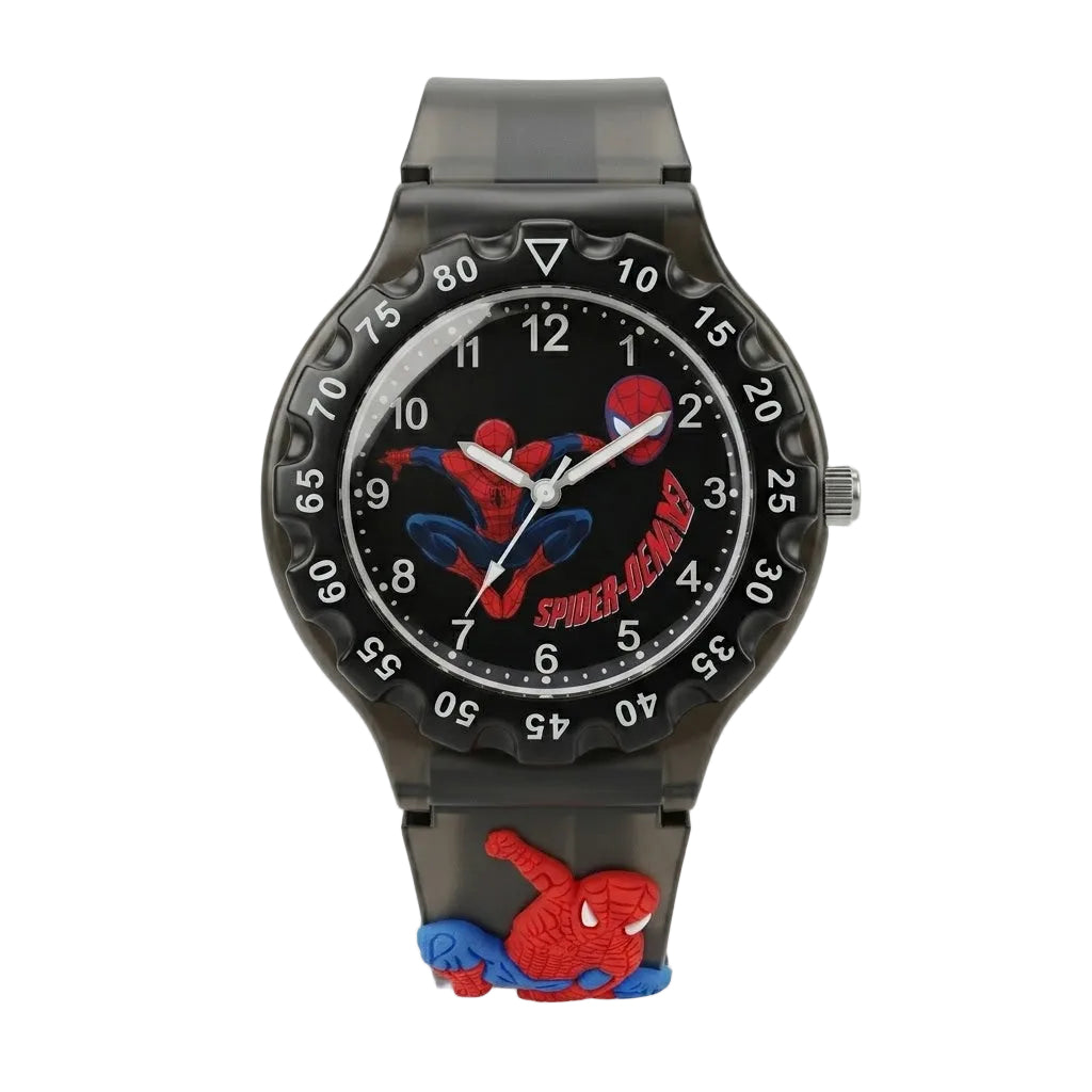 Analog Cartoon Kids Watch Black