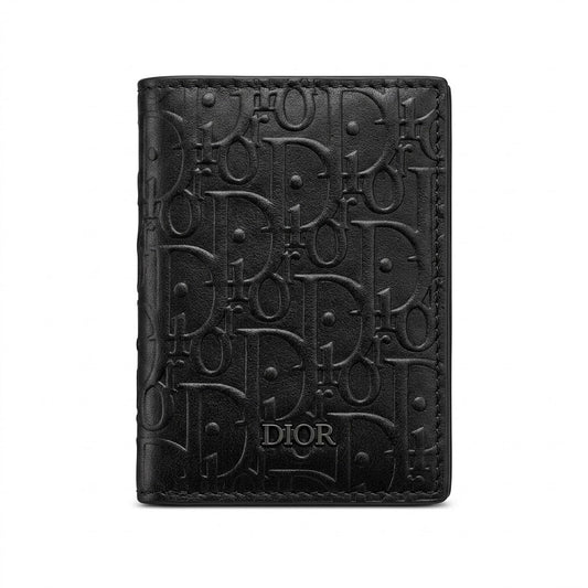 Dior Leather Tri-Fold Men Wallet 601-70 Black