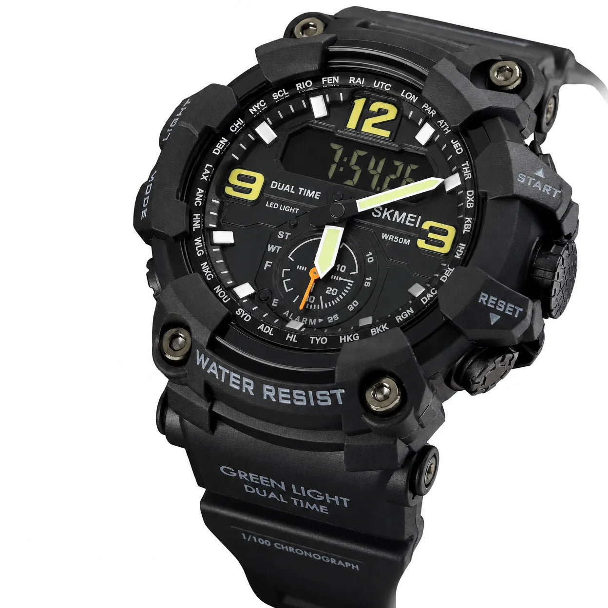 Sport Water Resist For Men Dual Time