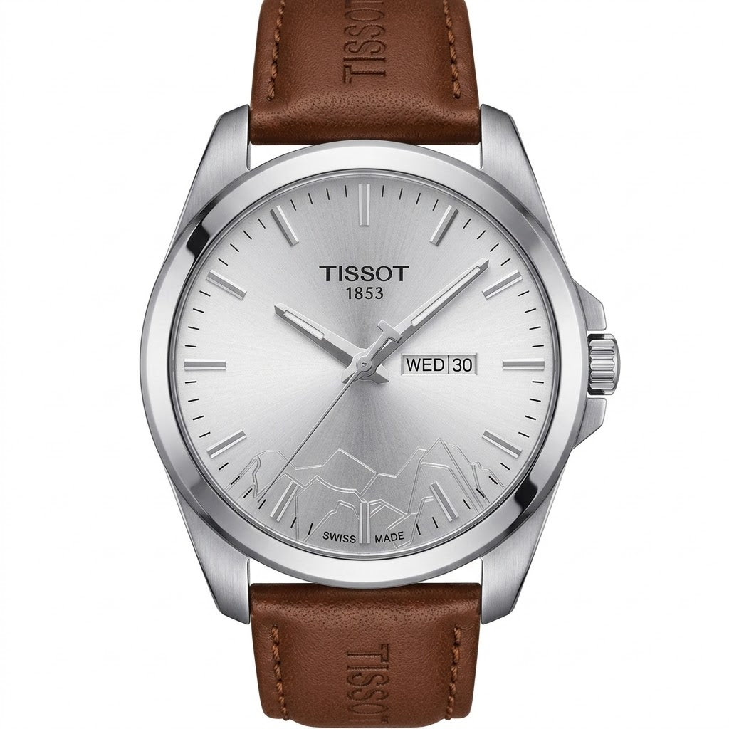 Mountain Face Leather Day Date