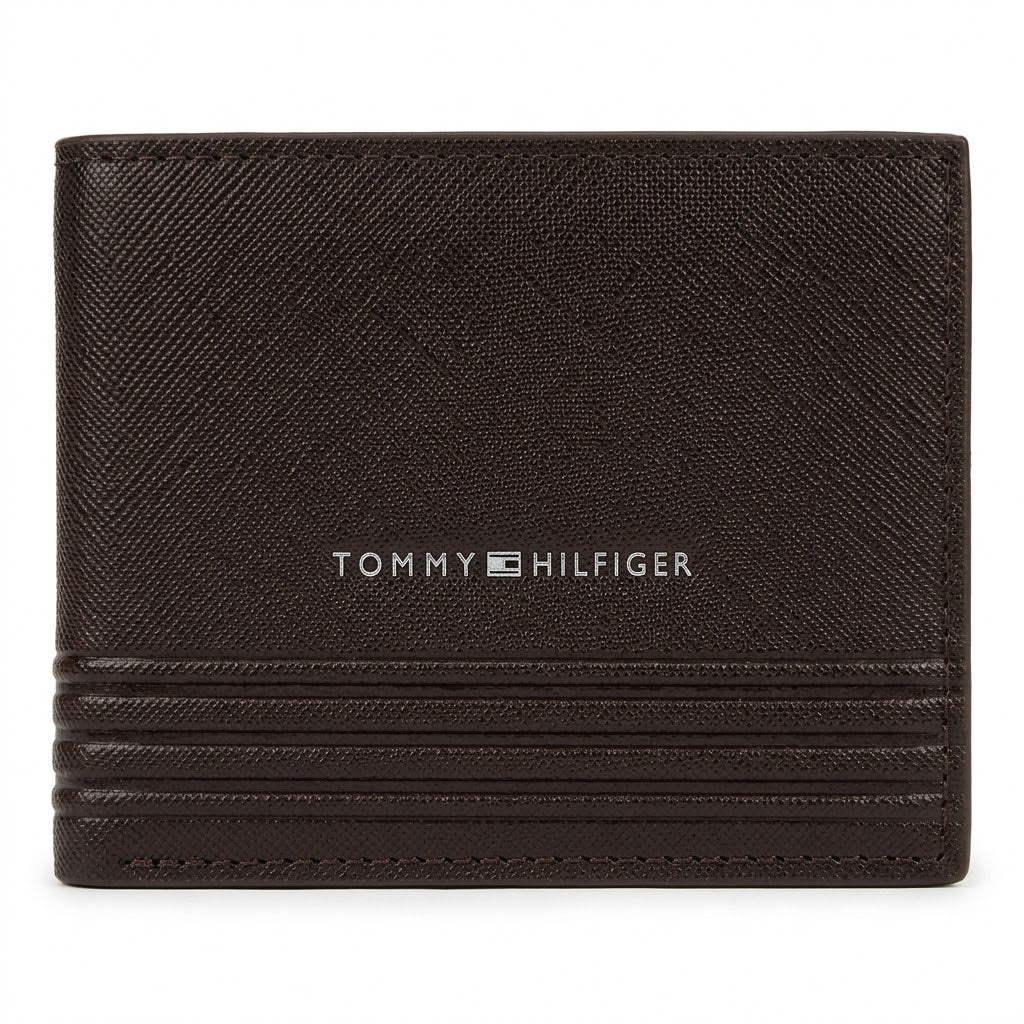 Tommy Hilfiger Leather Bi-Fold Men Wallet WA-381 Brown