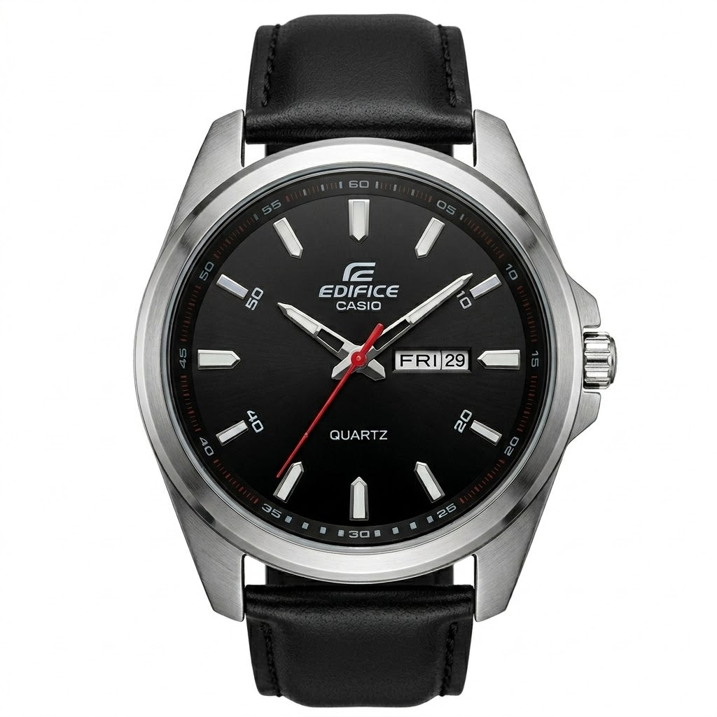 Edifice Leather Day Date For Men