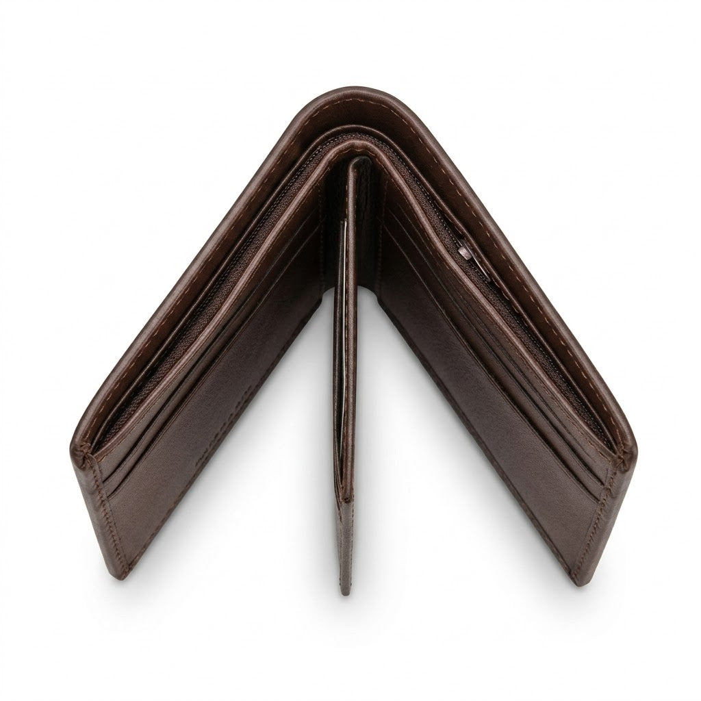 Mont Blanc Leather Bi-Fold Men Wallet WA4-625 Brown