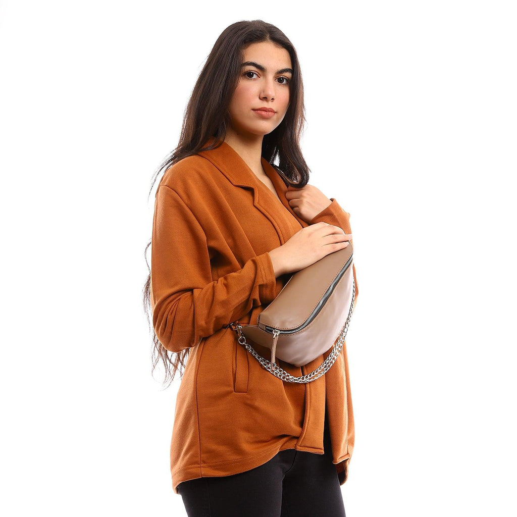 حقيبة خصر نسائية - بني