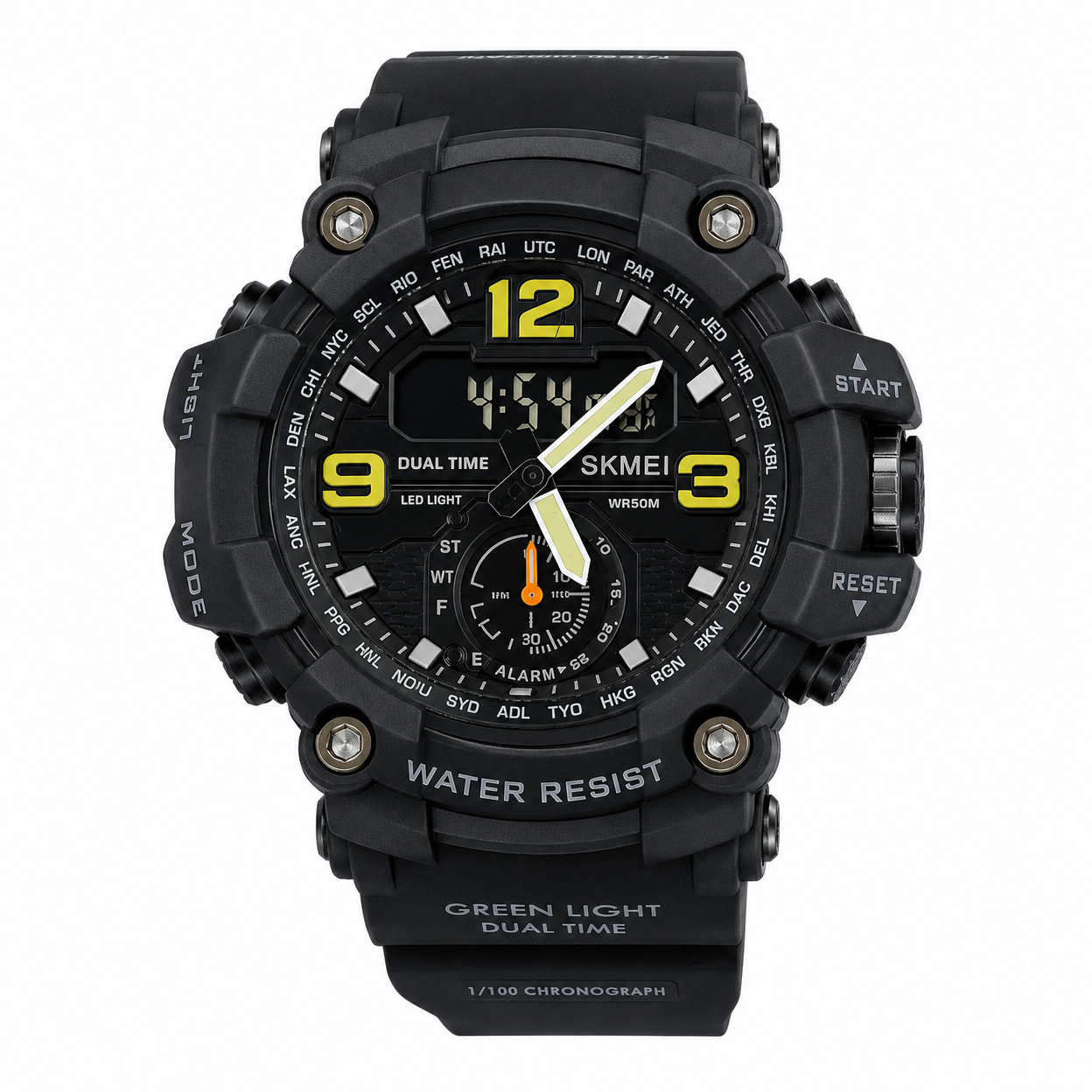 Sport Water Resist For Men Dual Time