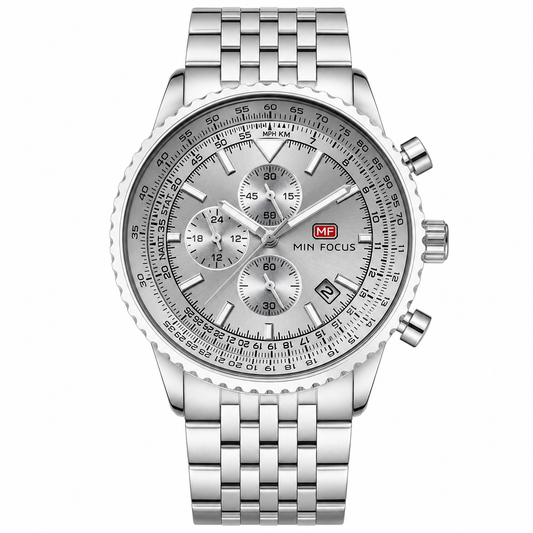 Metal Num Date Three Dials For Men