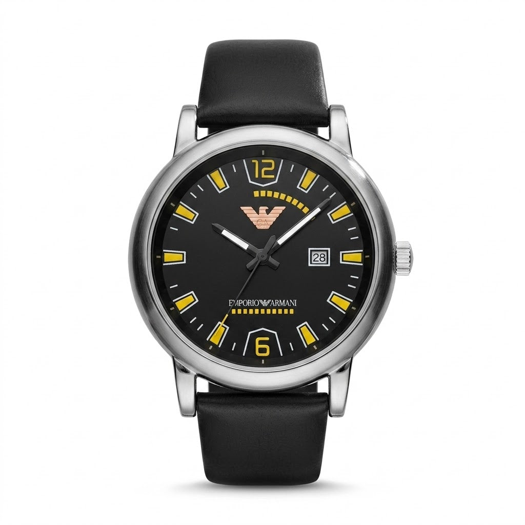 Black leather-Date For Men