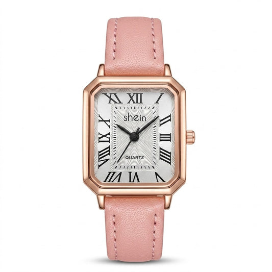 leather Pink square fir women