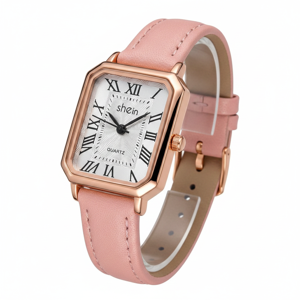 leather Pink square fir women