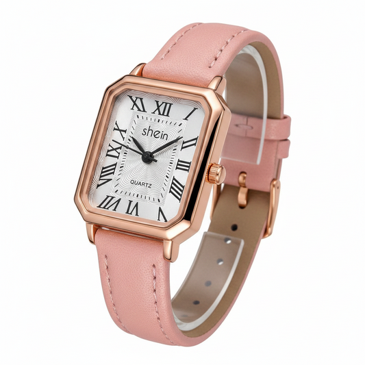 leather Pink square fir women