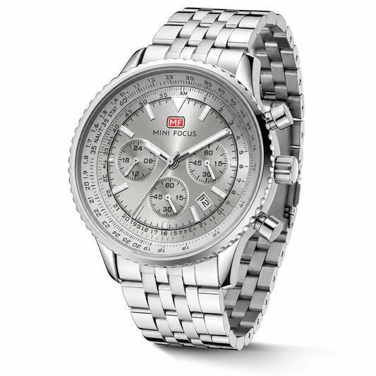 Metal Num Date Three Dials For Men