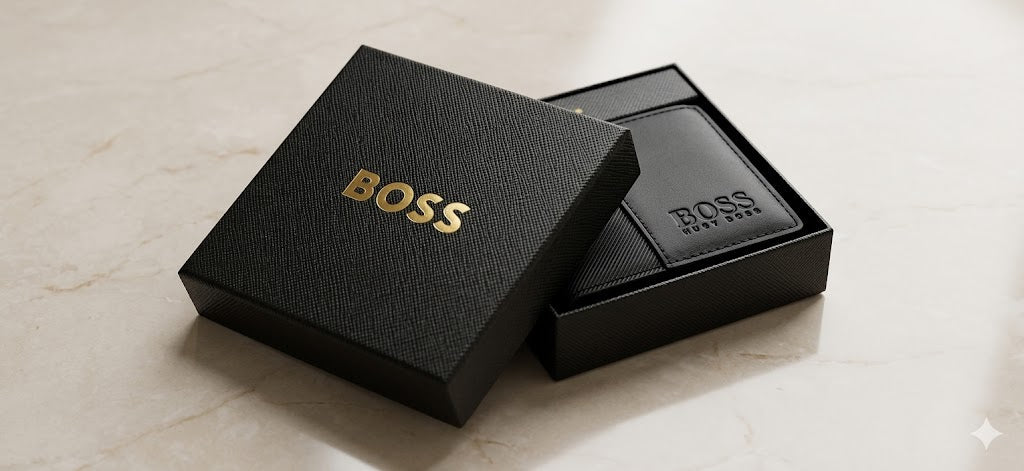 Boss Leather Bi-Fold Men Wallet 510-83 Black
