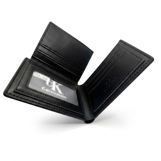 Calvin Klein Leather Tri-Fold Men Wallet - CK25U - 0116A - Black