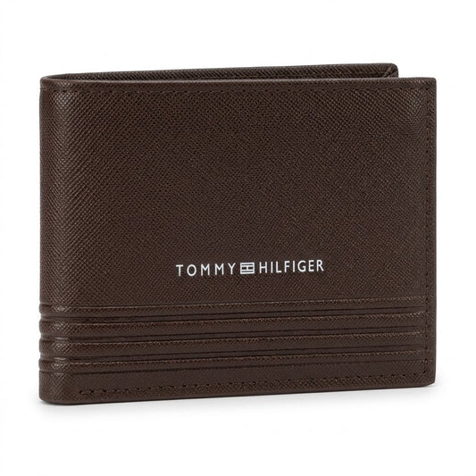 Tommy Hilfiger Leather Bi-Fold Men Wallet WA-381 Brown