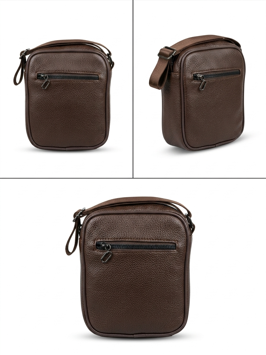 Louis Vuitton Brown Leather Cross Bag