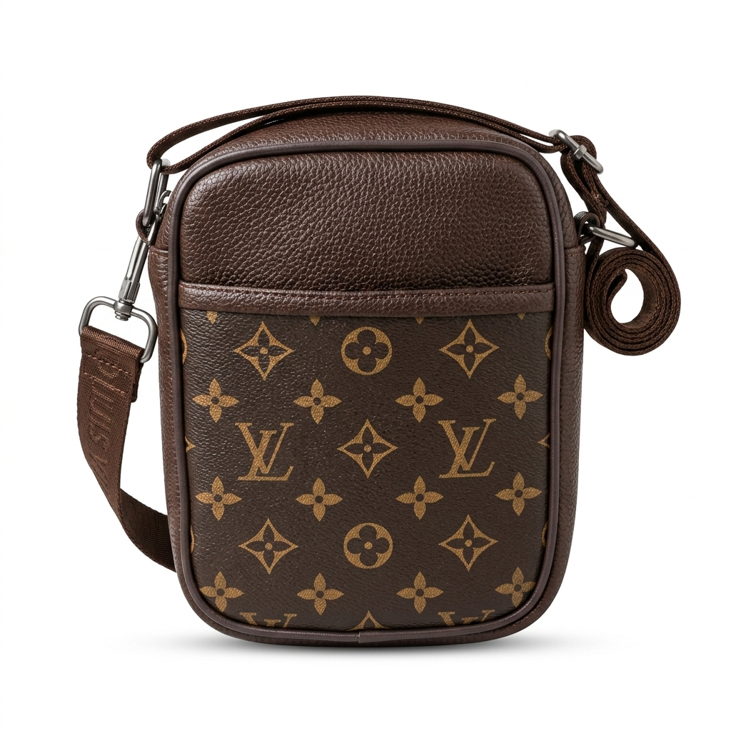 Louis Vuitton Brown Leather Cross Bag
