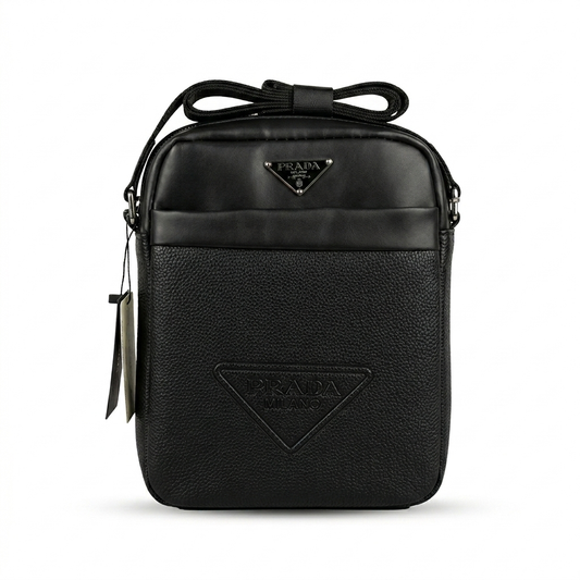 Prada Black Leather Premium Cross Bag / Model 8652-5 Black