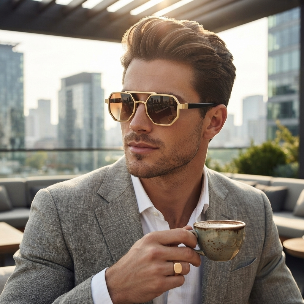 Golden sunglasses