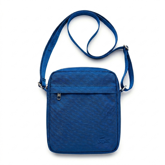 Lacoste Navy Leather Premium Cross Bag / Model Bag-3 Blue
