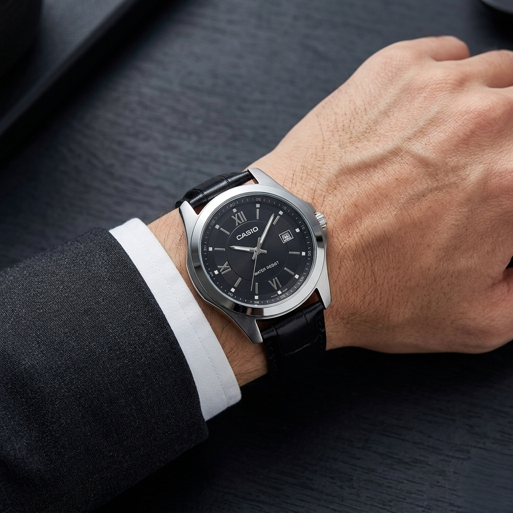 Premium Leather Date Japanese movement watch