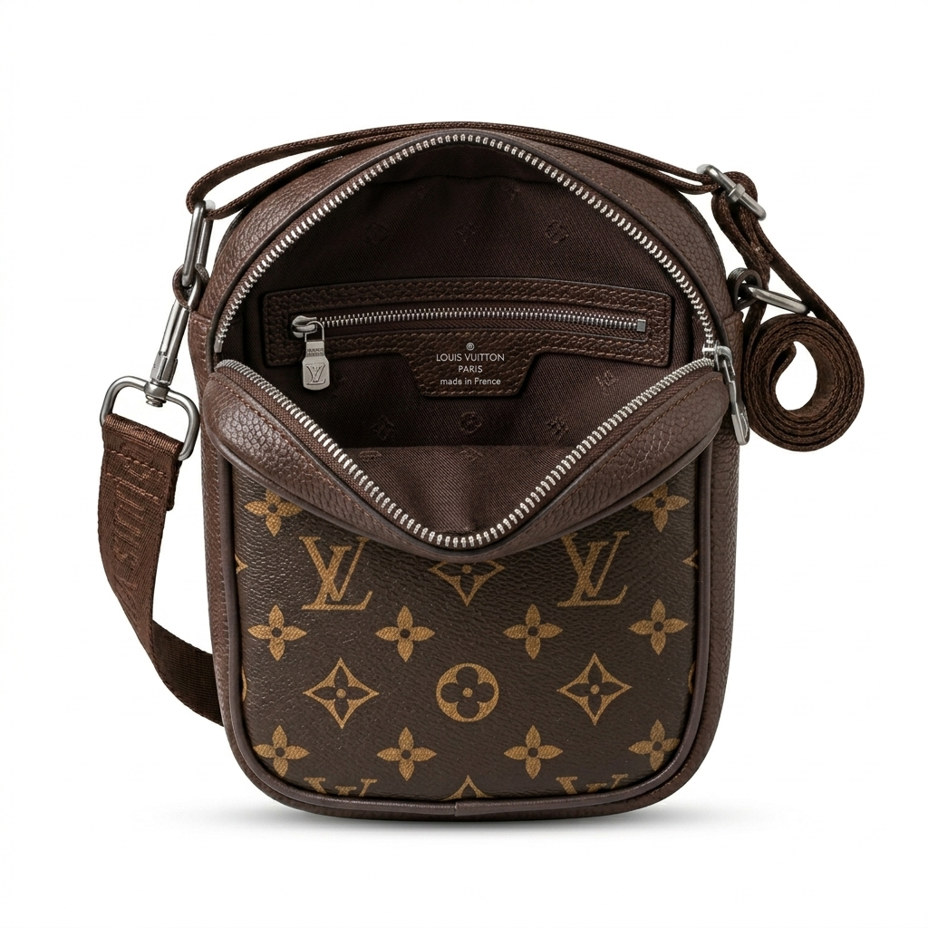 Louis Vuitton Brown Leather Cross Bag