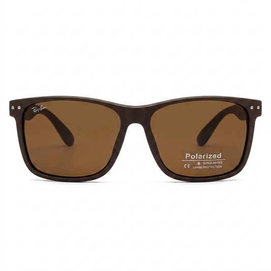 Brown Ray-Ban Ferrari Polarized Sunglasses-Rectangle