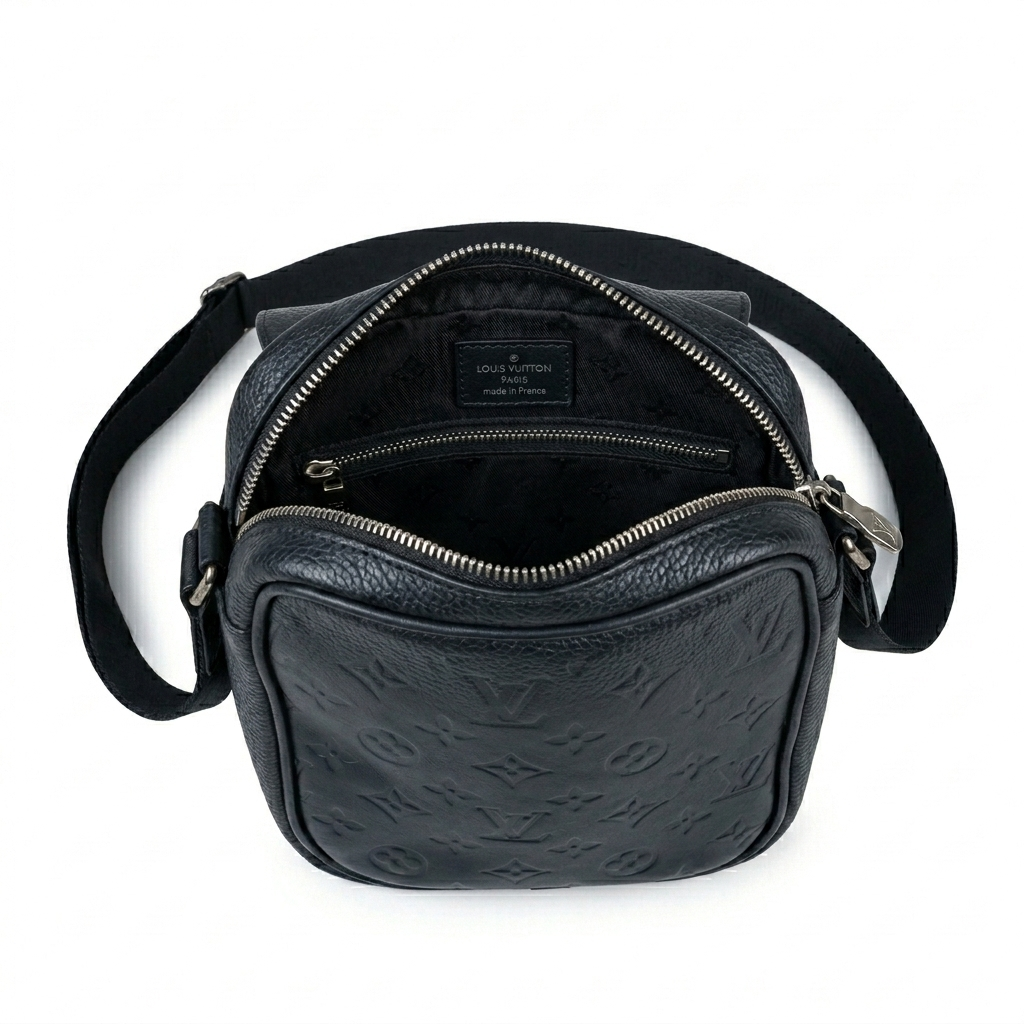Louis Vuitton Black Leather Cross Bag