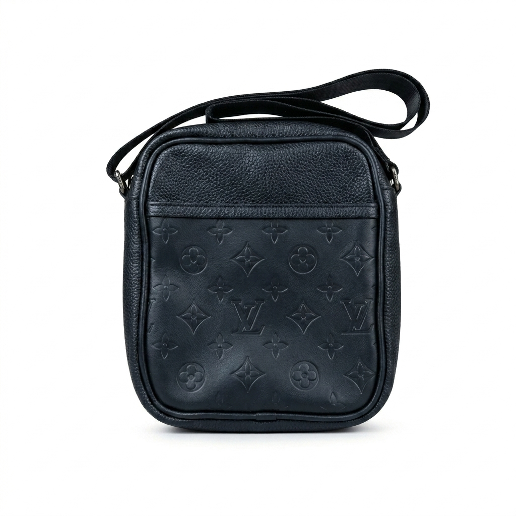 Louis Vuitton Black Leather Cross Bag