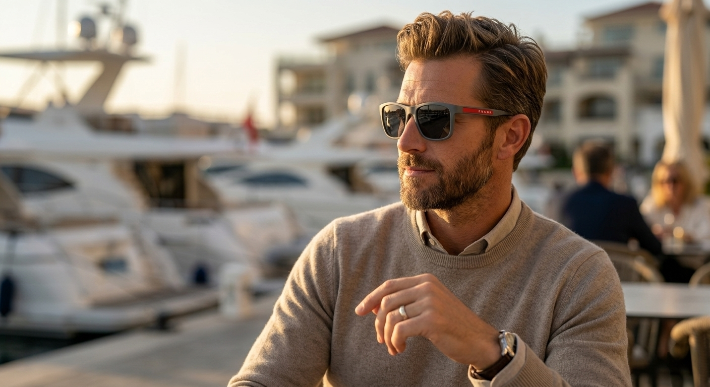 Prada Navy sunglasses- Rectangle