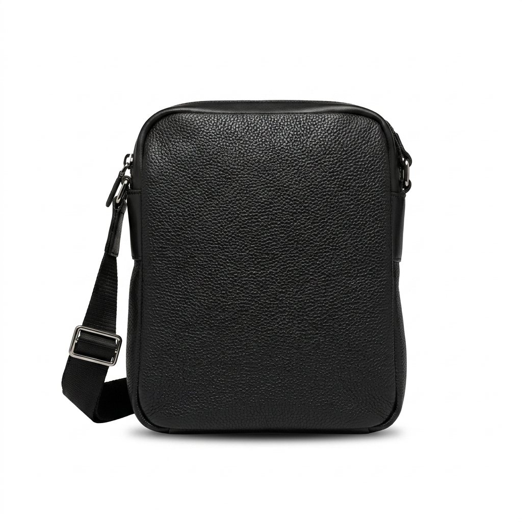 Prada Black Leather Premium Cross Bag / Model 8652-5 Black
