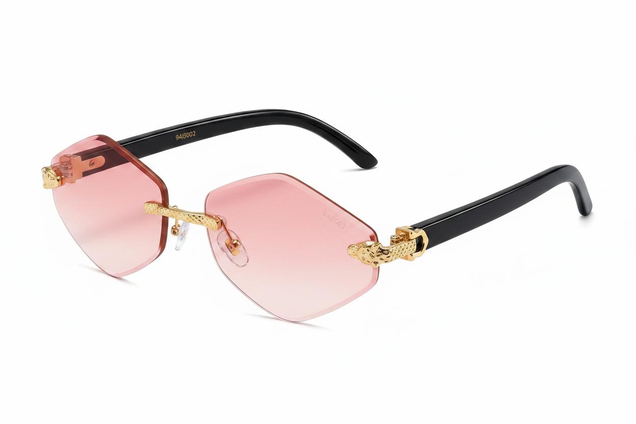 EL-Doctor women's Frameless sunglasses-Pentagon