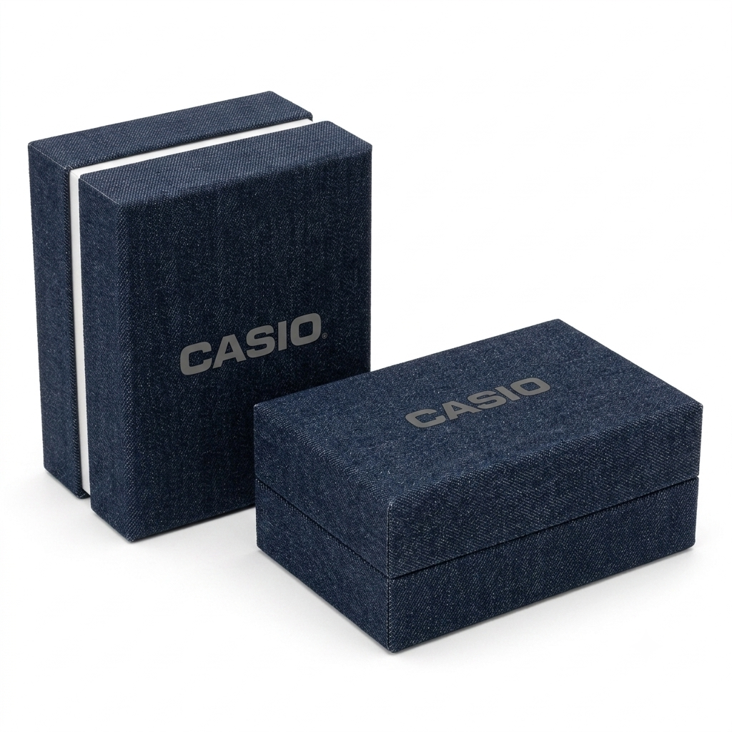 Casio Premium Metal Date Arabic Numbers Japan Movement.