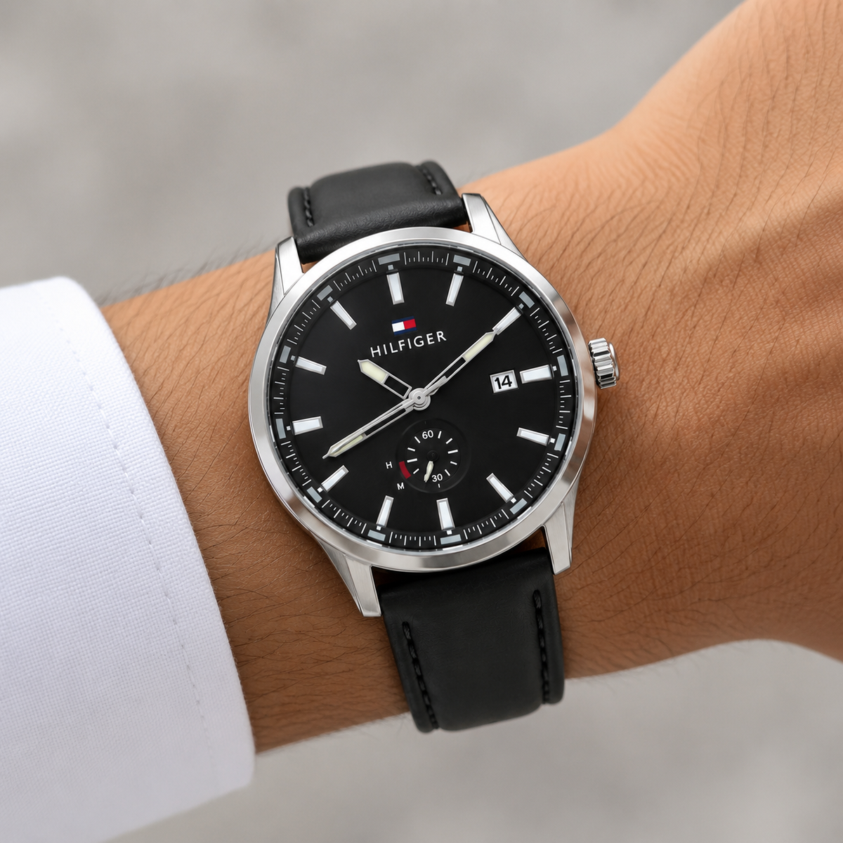 Hilfiger Leather Bracelet Date