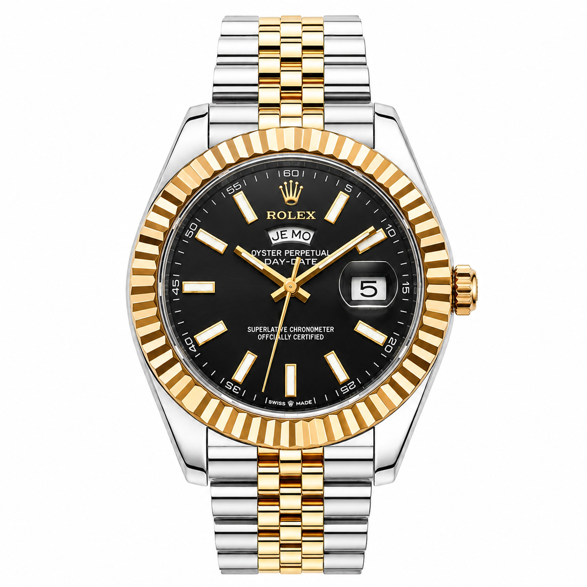 Rolex Oyster Perpetual Day Date - Luxury Swiss Automatic Watch with Transparent Case Back