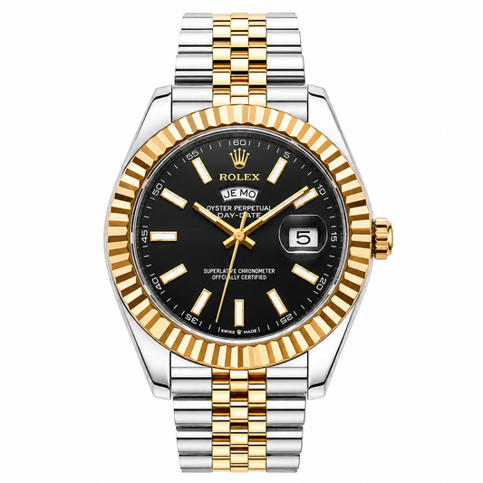 Rolex Oyster Perpetual Day Date - Luxury Swiss Automatic Watch with Transparent Case Back