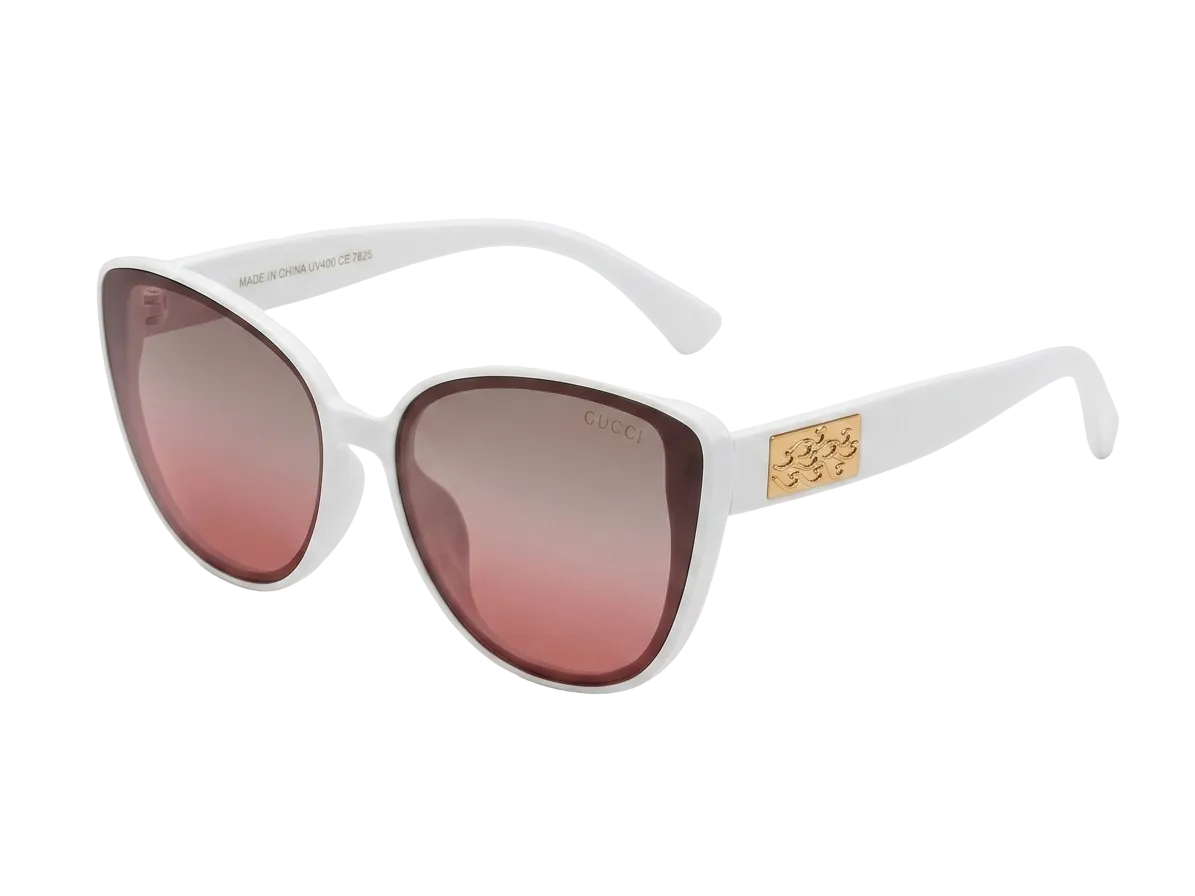 Gucci White Sunglasses-OVL